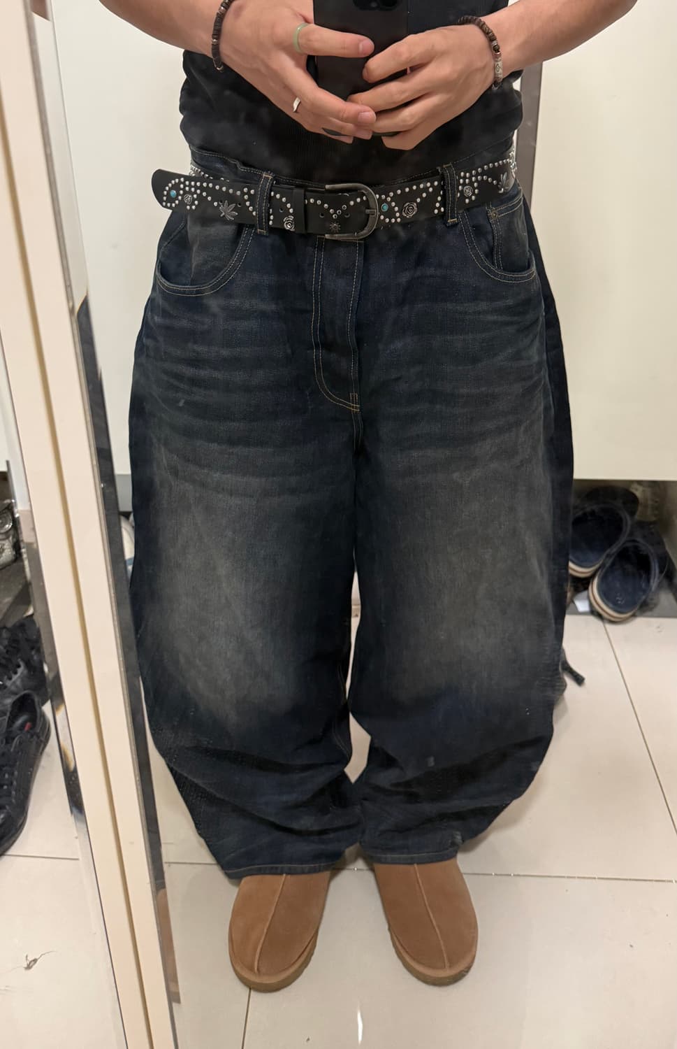 자라 배기 데님팬츠 44 상품이미지3