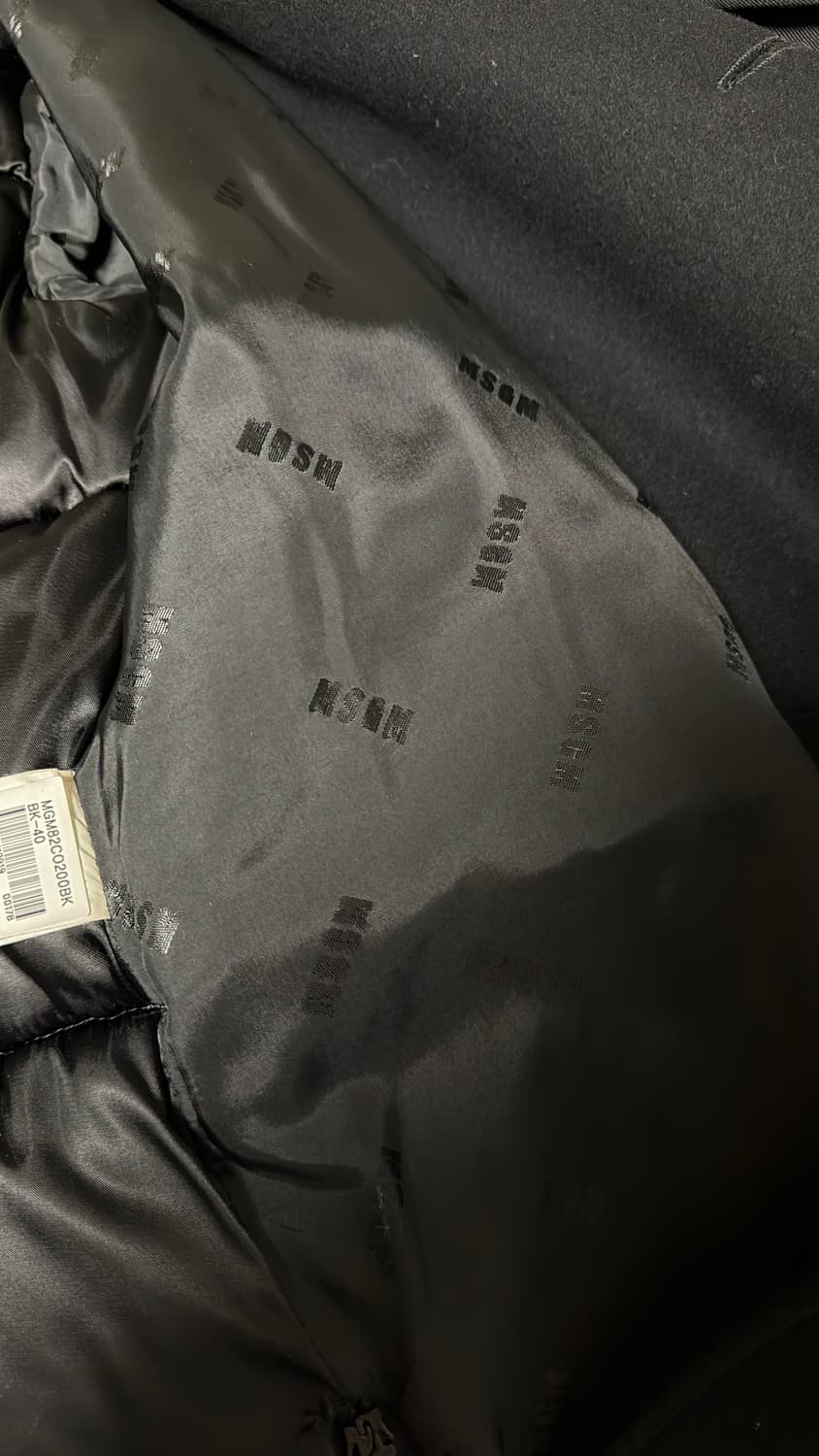 MSGM 블랙 더블 패딩 코트 40사이즈 상품이미지5