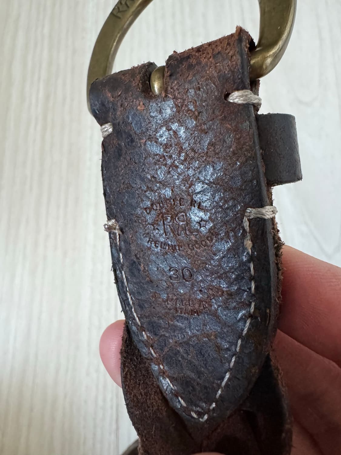 rrl 위빙 레더벨트 30size 상품이미지3