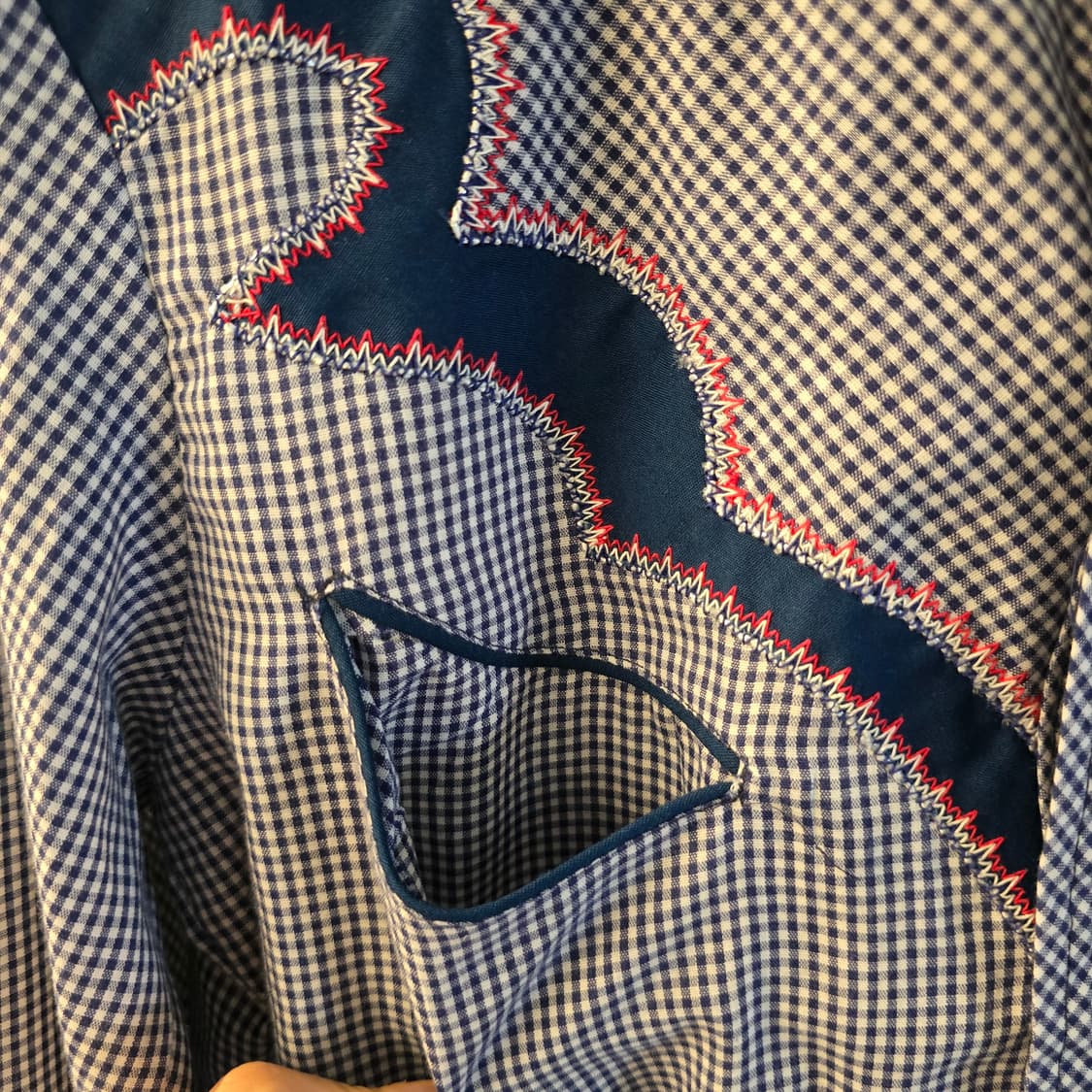 KARMAN 빈티지 웨스턴 자수 체크 셔츠 상품이미지5