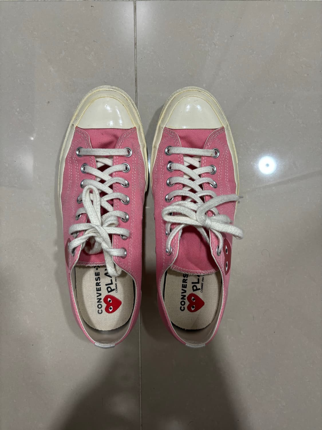 (275)꼼데가르송 컨버스 핑크 로우 스니커즈 상품이미지4