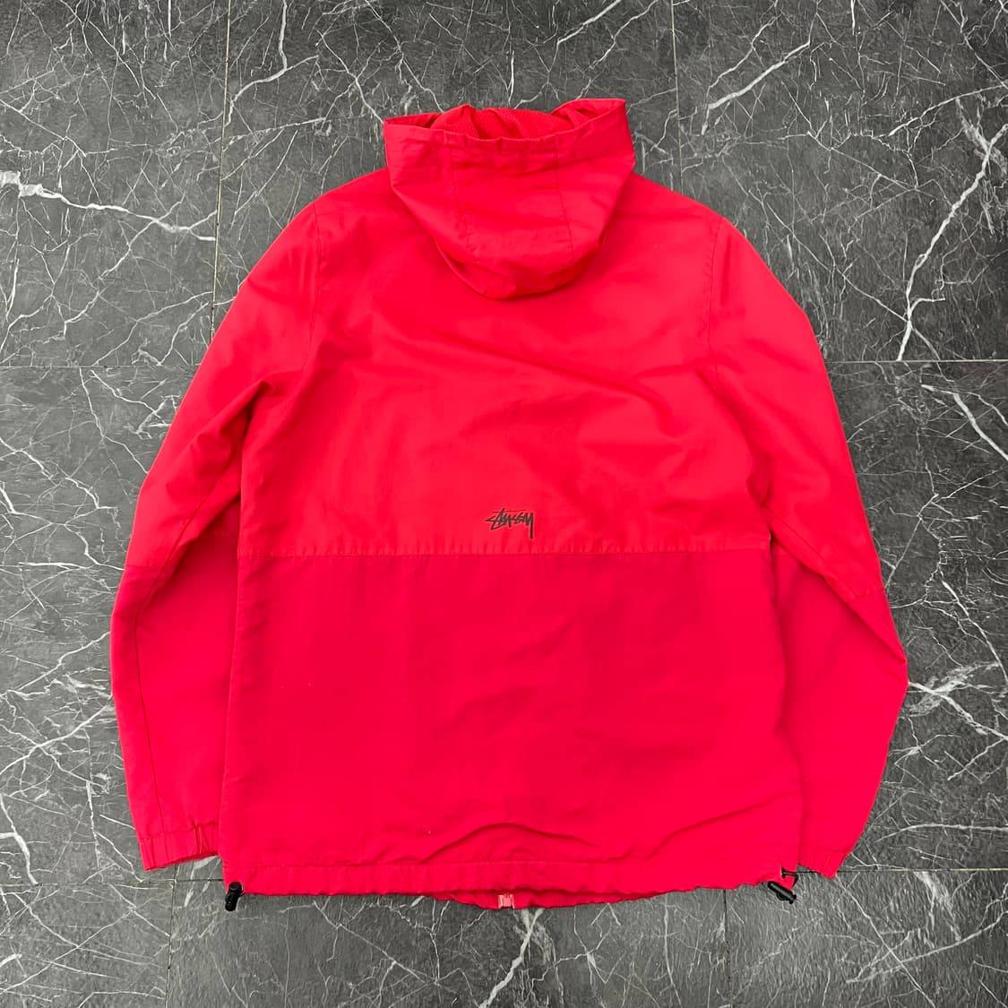 스투시 월드투어 후드 바람막이 자켓 레드 상품이미지3