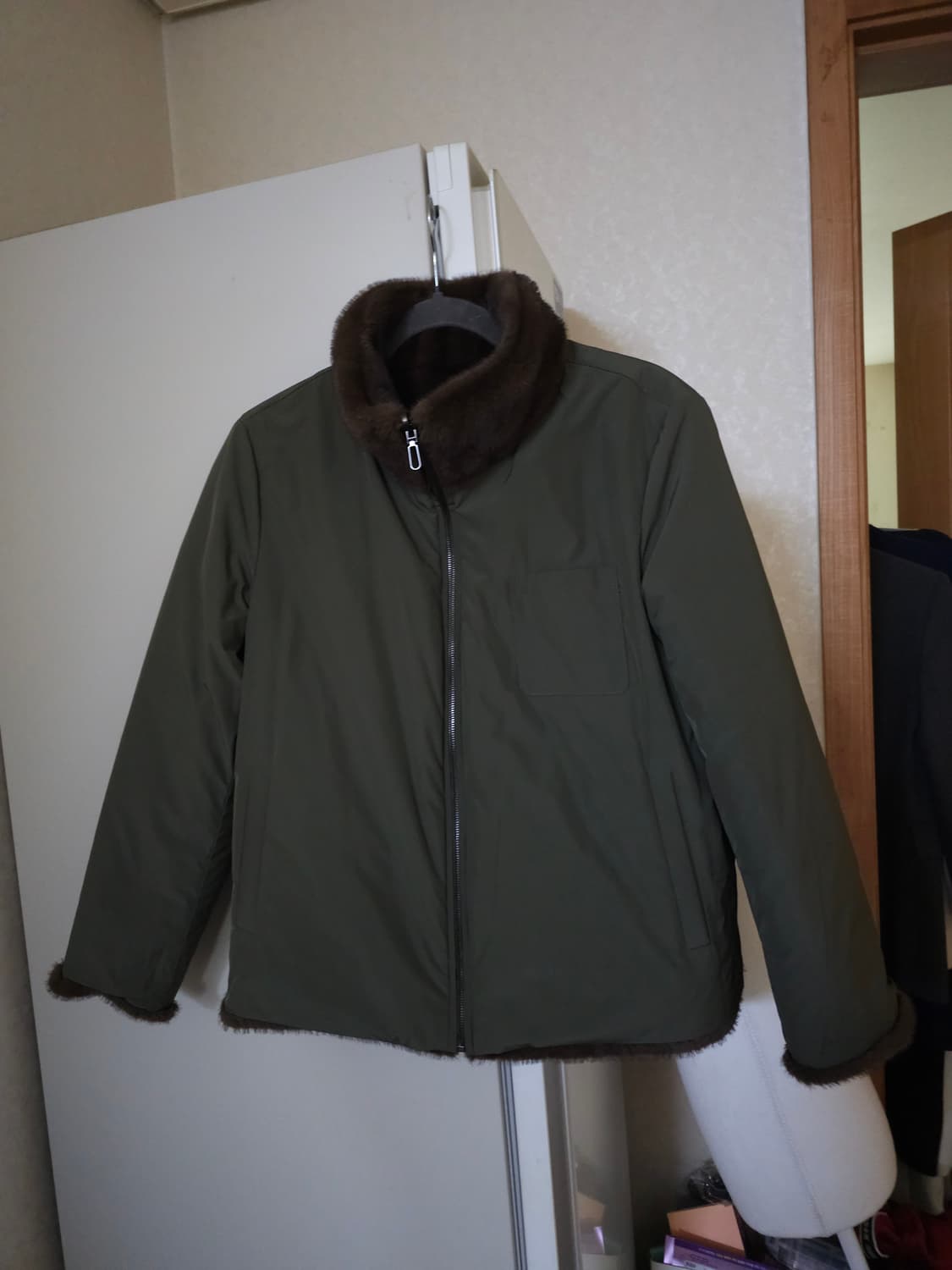 셀렙샵 구스다운 퍼 양면코트 상품이미지5