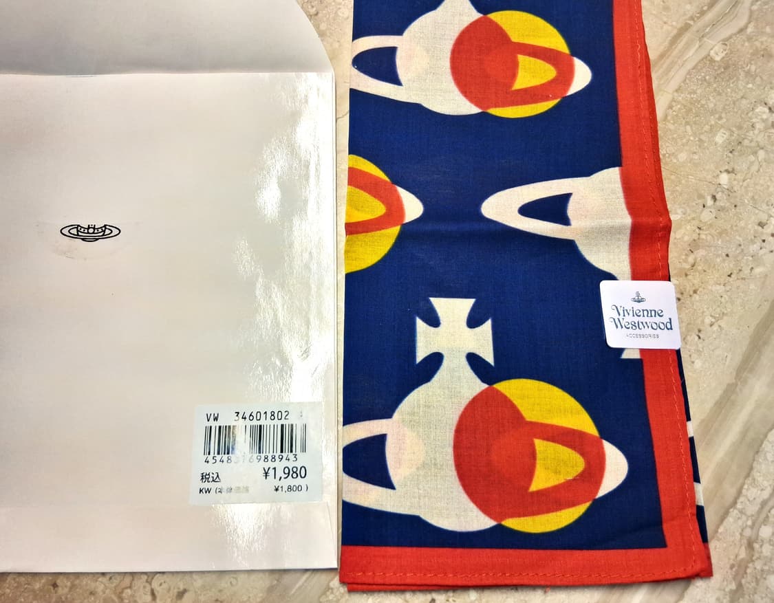비비안웨스트우드 면 손수건 1 (새상품 with Case) 상품이미지5