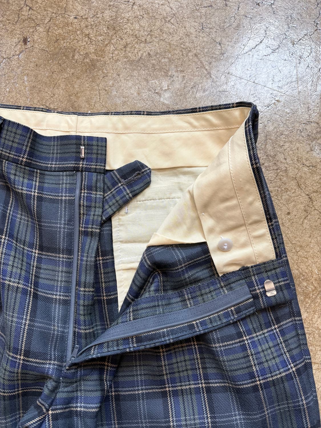 90s Jpress 울 투턱 체크 슬랙스 상품이미지3