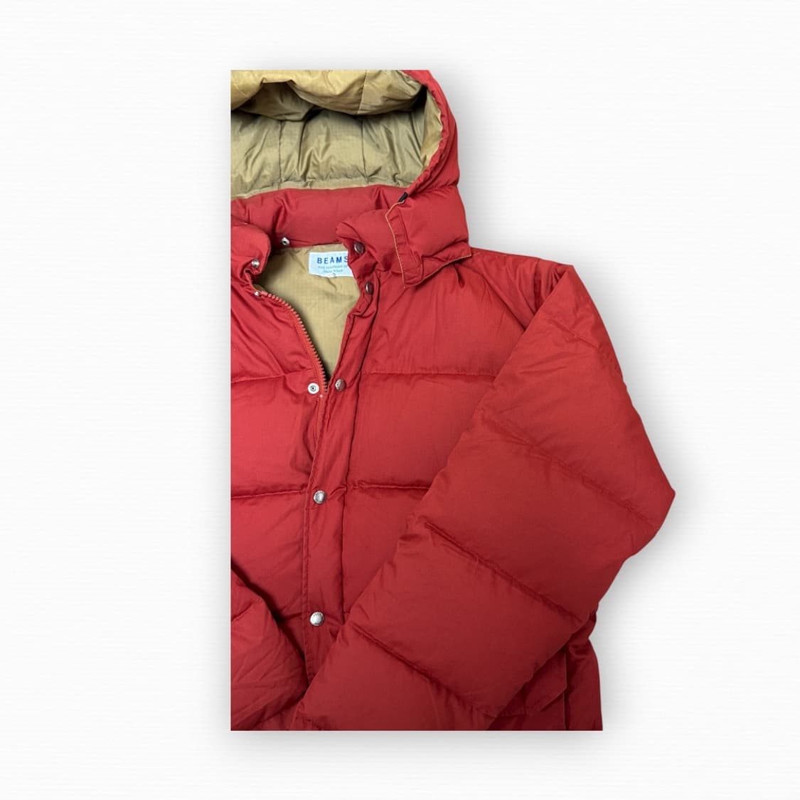 빔즈 오렌지 레드 다운 패딩 상품이미지3