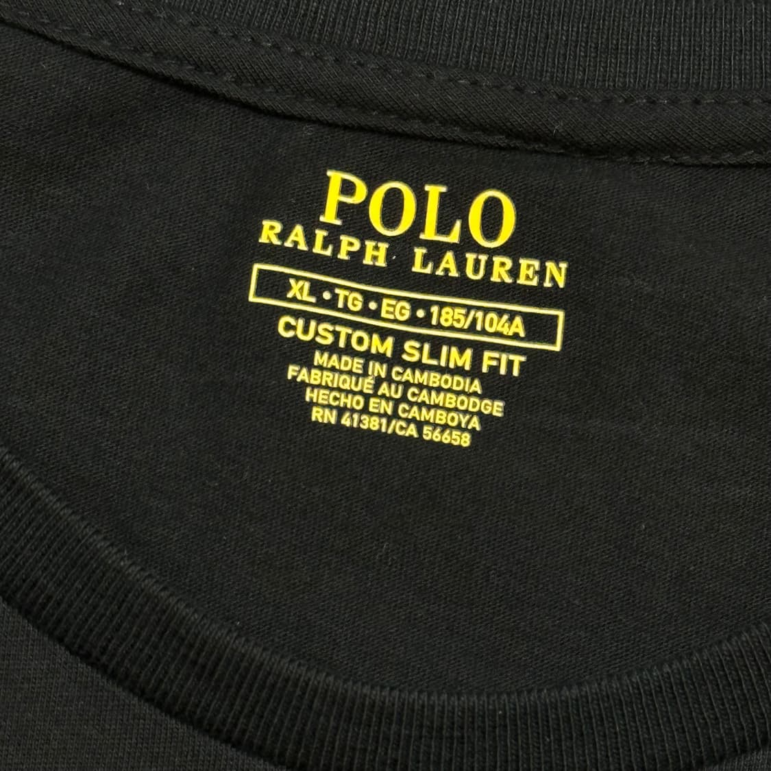 XL 새상품 폴로랄프로렌 커스텀 슬림핏 블랙 반팔티  상품이미지4