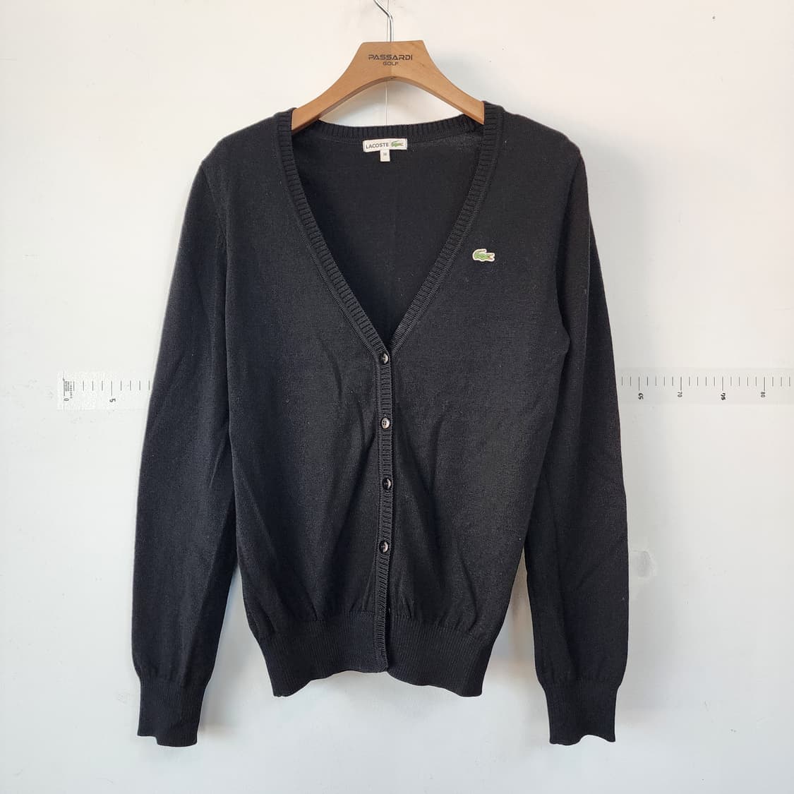 라코스테 블랙 브이넥 가디건 상품이미지1
