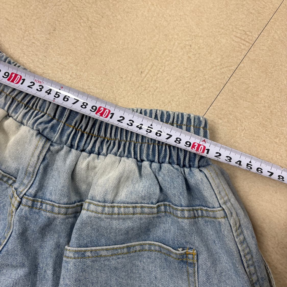 빈티지 워싱 카펜터 데님 버뮤다 팬츠 상품이미지5