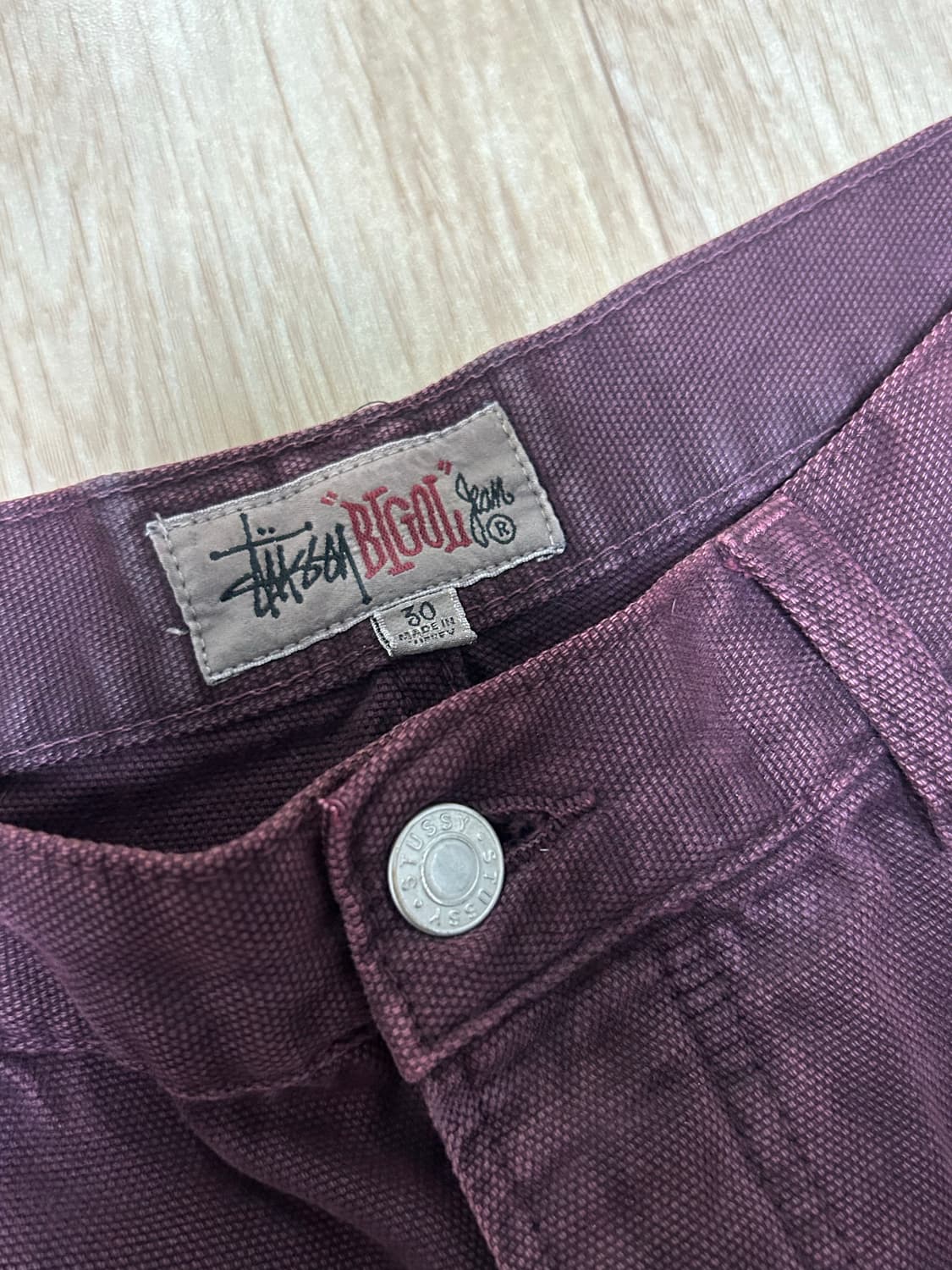 스투시 워시드 캔버스 빅 올 진 퍼플 상품이미지2