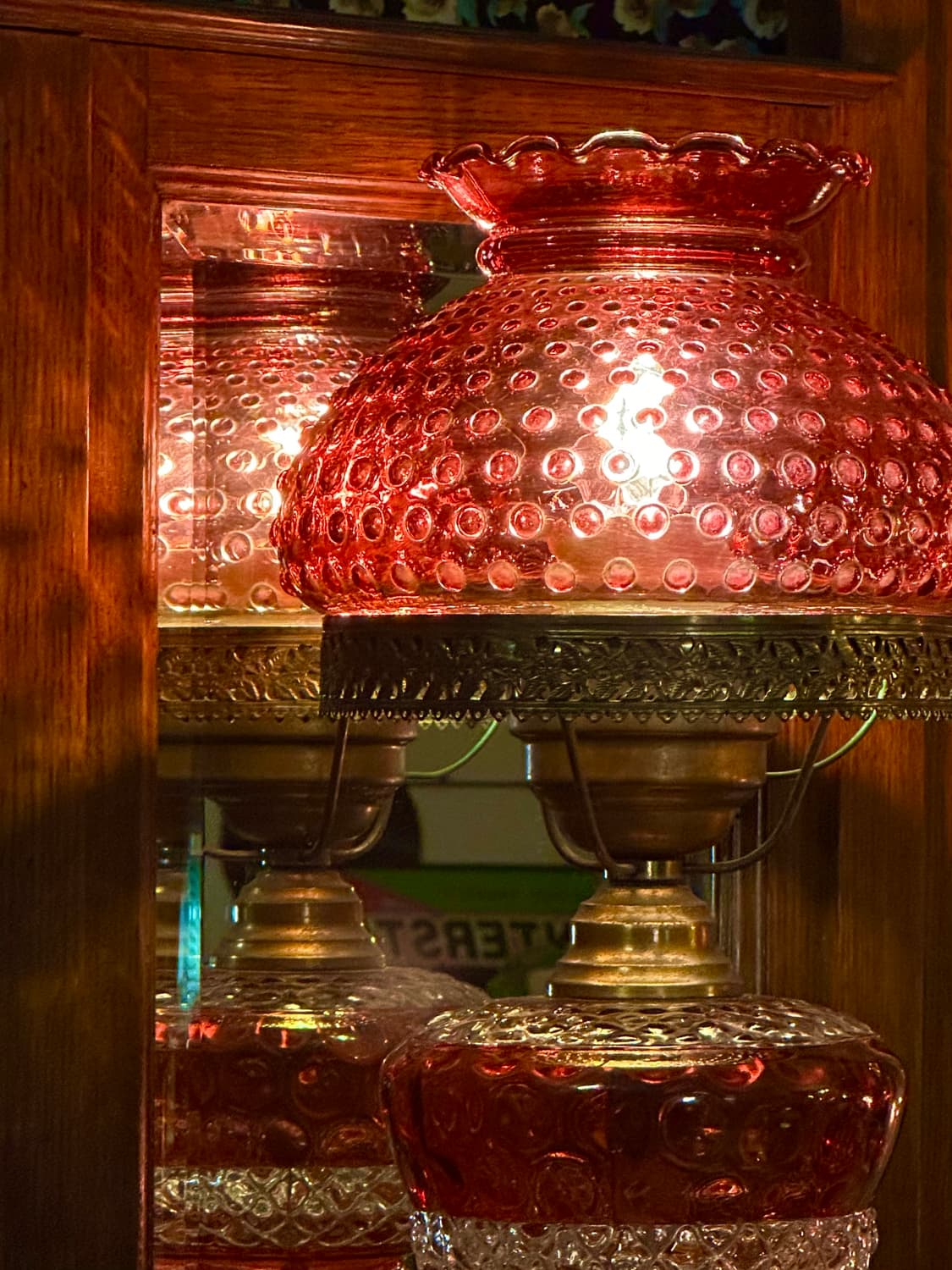 Fenton vintage hobnail glass lamp 상품이미지1