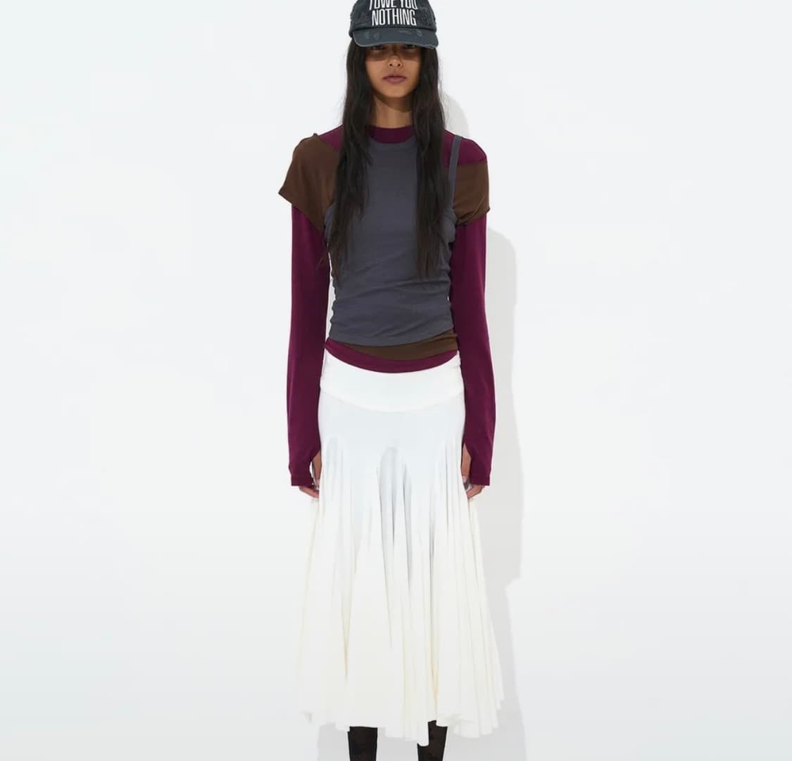 파르티멘토 우먼 언발란스 레이어드 탑 상품이미지2