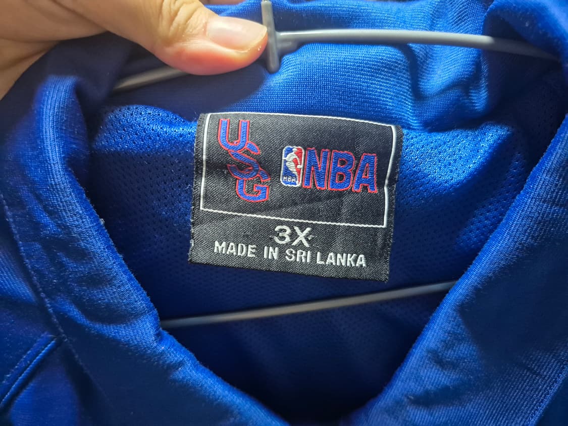 90's NBA X USG 디트로이트 피스톨즈 올드스쿨 반팔 져지 2XL 상품이미지5