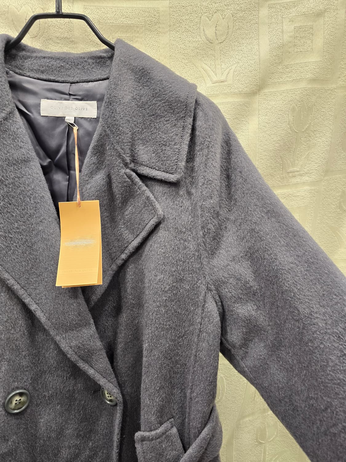 새상품) 올리브데올리브 핸드메이드 모+캐시미어 코트 S (55) 상품이미지3
