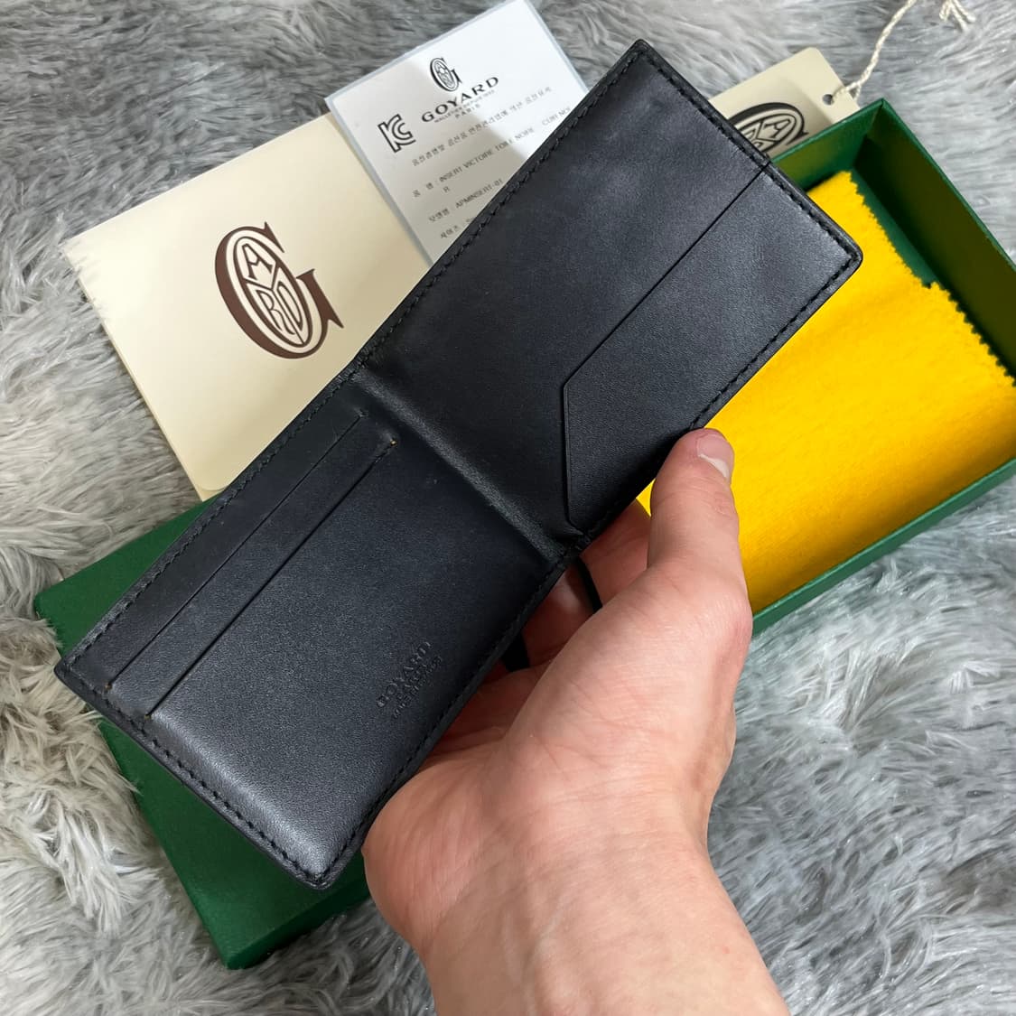 고야드 인서트 카드지갑 블랙  상품이미지3