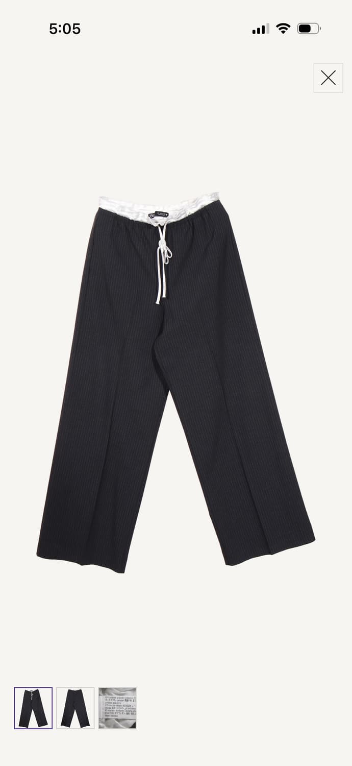 자라 더블 웨이스트 팬츠 스트라이프 S 상품이미지1