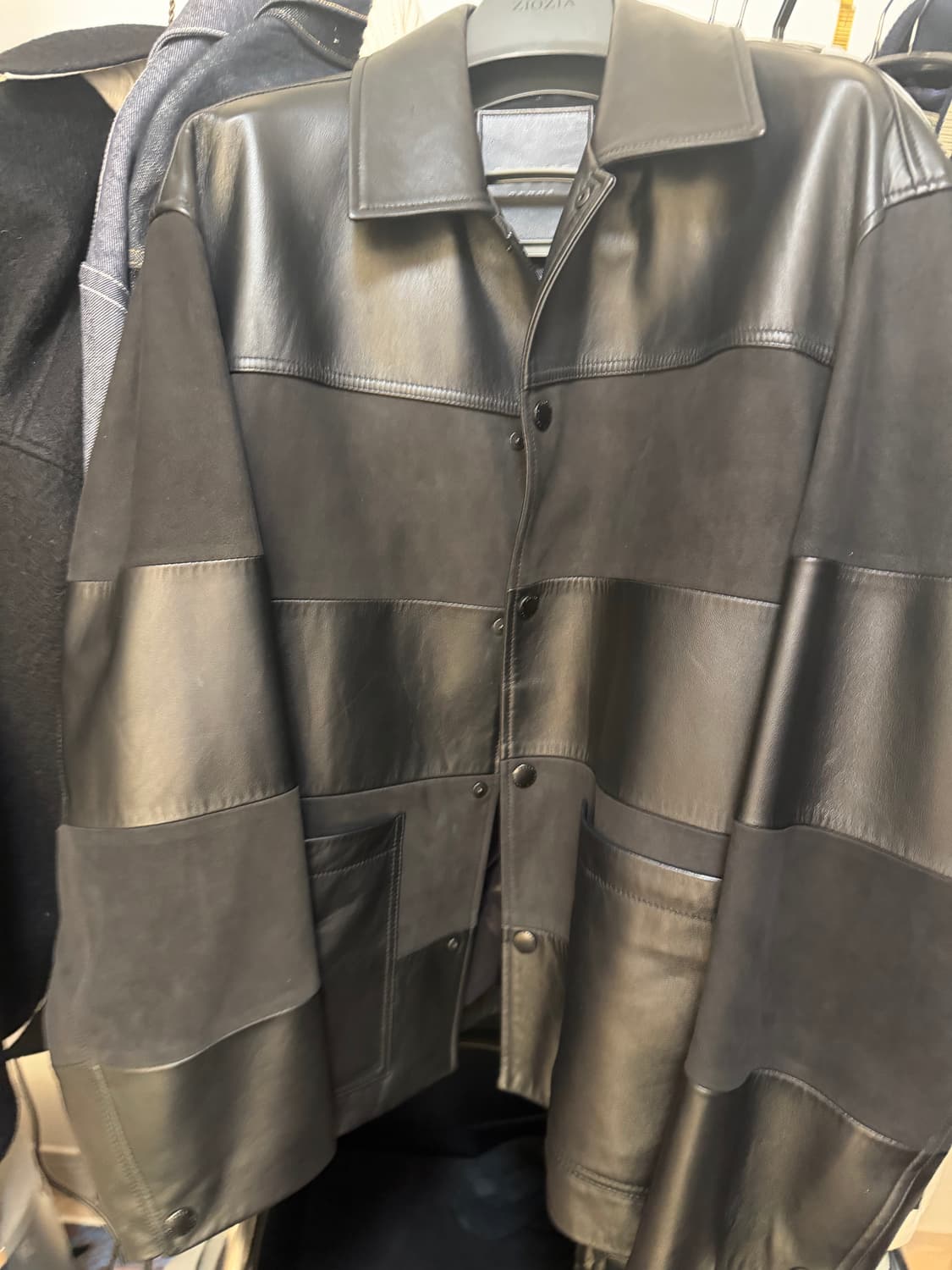 솔리드옴므 레더 자켓 48사이즈 상품이미지4