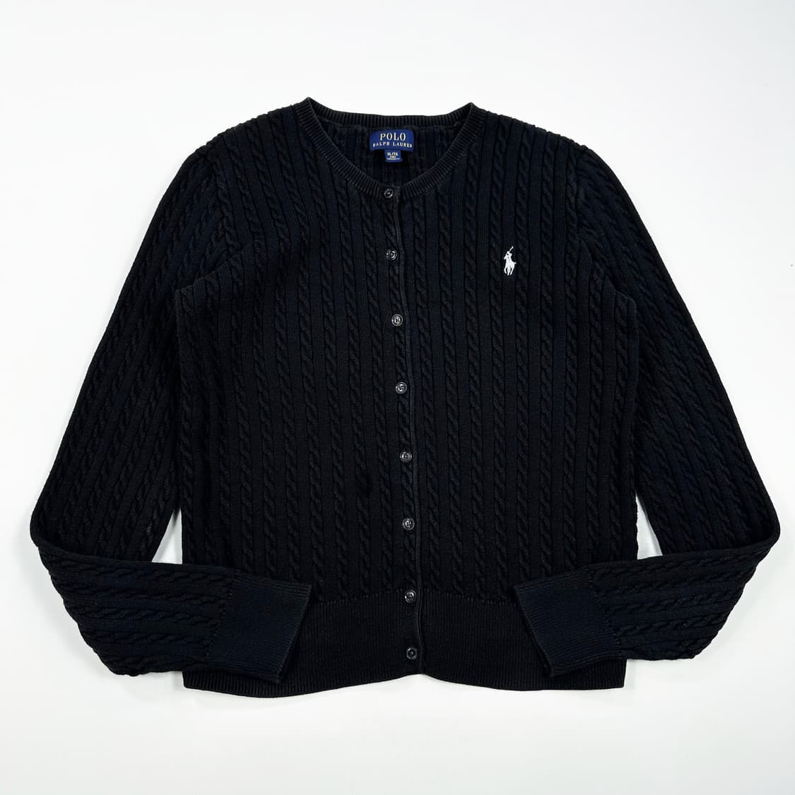 폴로 랄프로렌 포니 걸즈 블랙 가디건 (실측 XS 여성추천) 상품이미지2