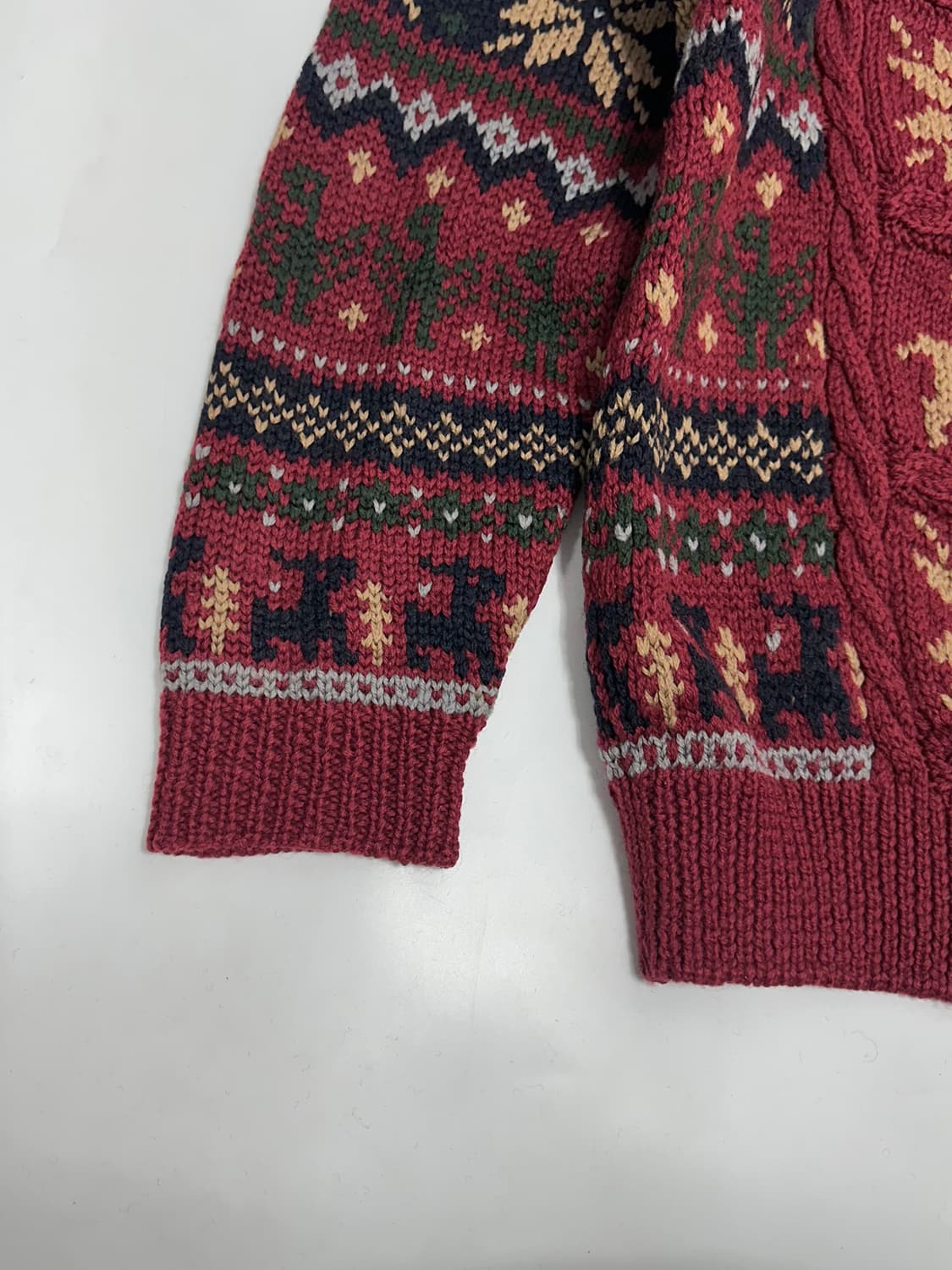 Atelier Meiku 에스닉 코위찬 니트 가디건 일본빈티지 상품이미지5