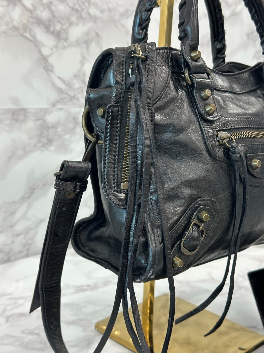 발렌시아가 모터 시티백 블랙 상품이미지4