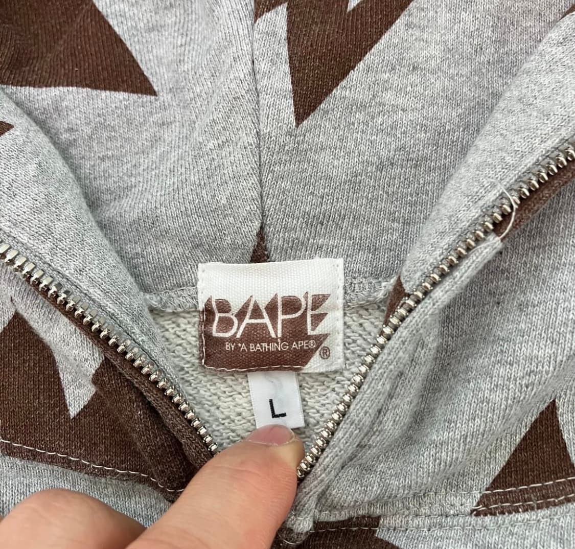Bape 베이프 초코그레이 스타 후드집업 상품이미지7