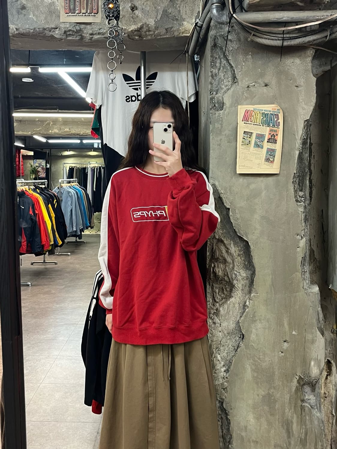 피지컬 디파트먼트 맨투맨 레드 L #csz2241 상품이미지2