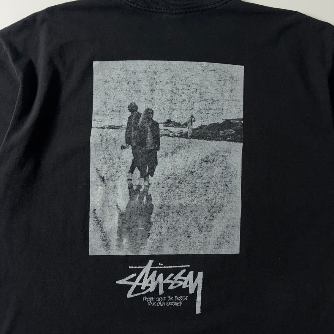 Stussy  스투시 코튼 로우타이드 블랙 반팔 티셔츠  상품이미지5