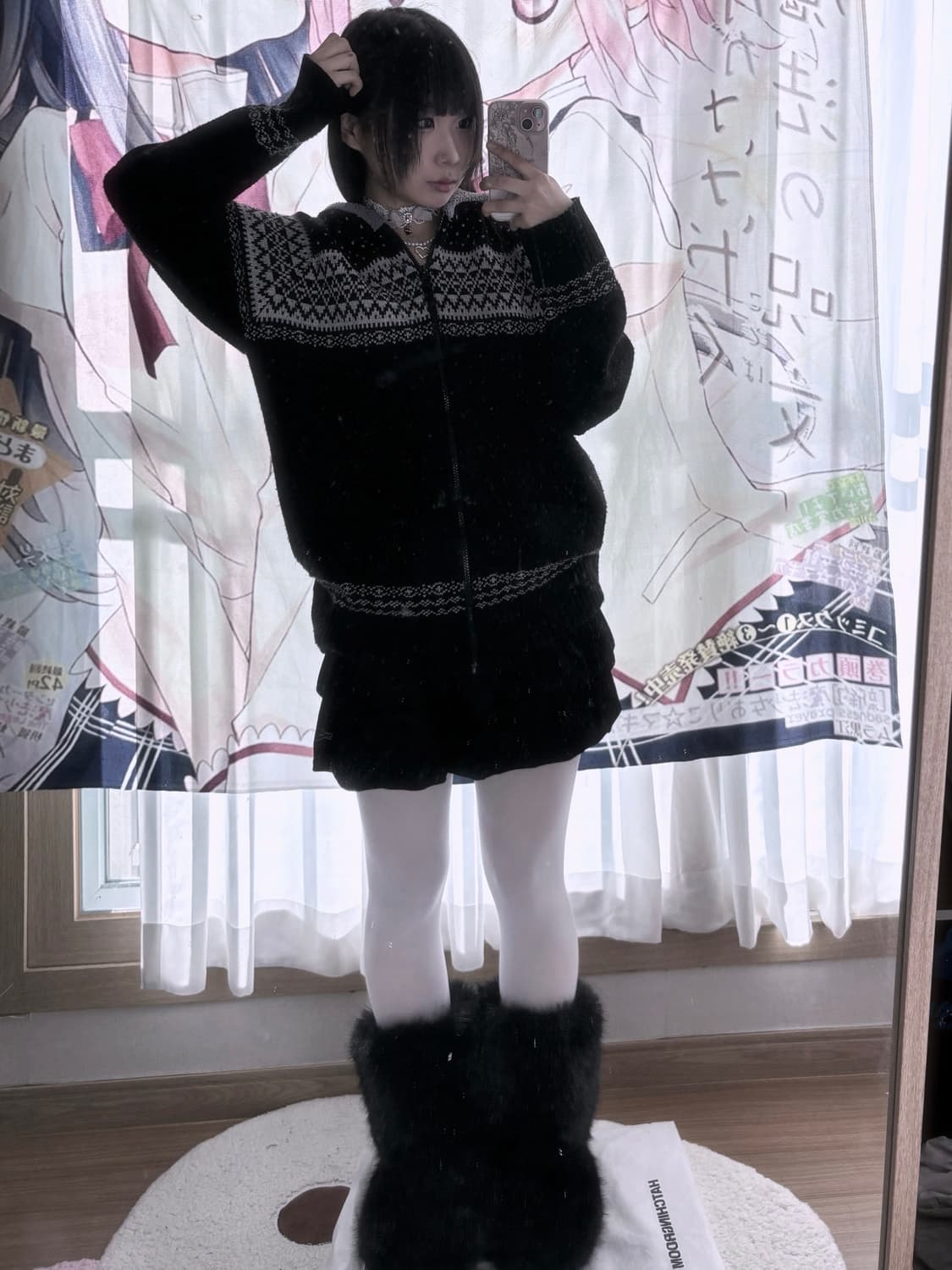 노르딕 니트 후드집업 상품이미지2