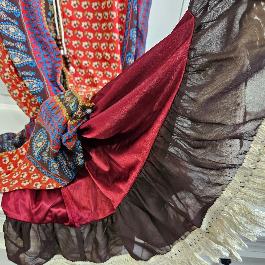 패턴 에스닉 보헤미안 원피스 상품이미지8