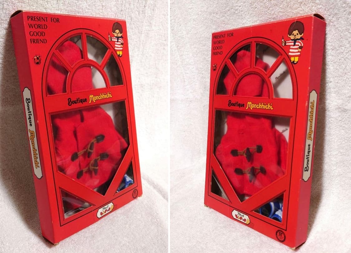 일본 레어 부티크 몬치치 레드 더플코트 스니커즈 백 텐 쇼와 레트로 옷 상품이미지3