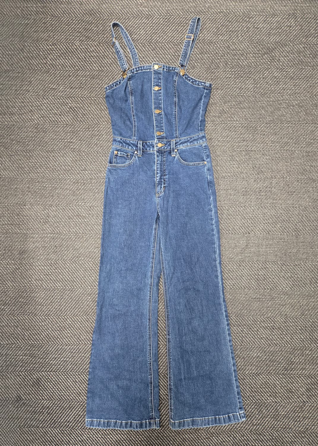 게스 데님 멜빵 바지 점프수트 스판청멜빵바지 상품이미지1