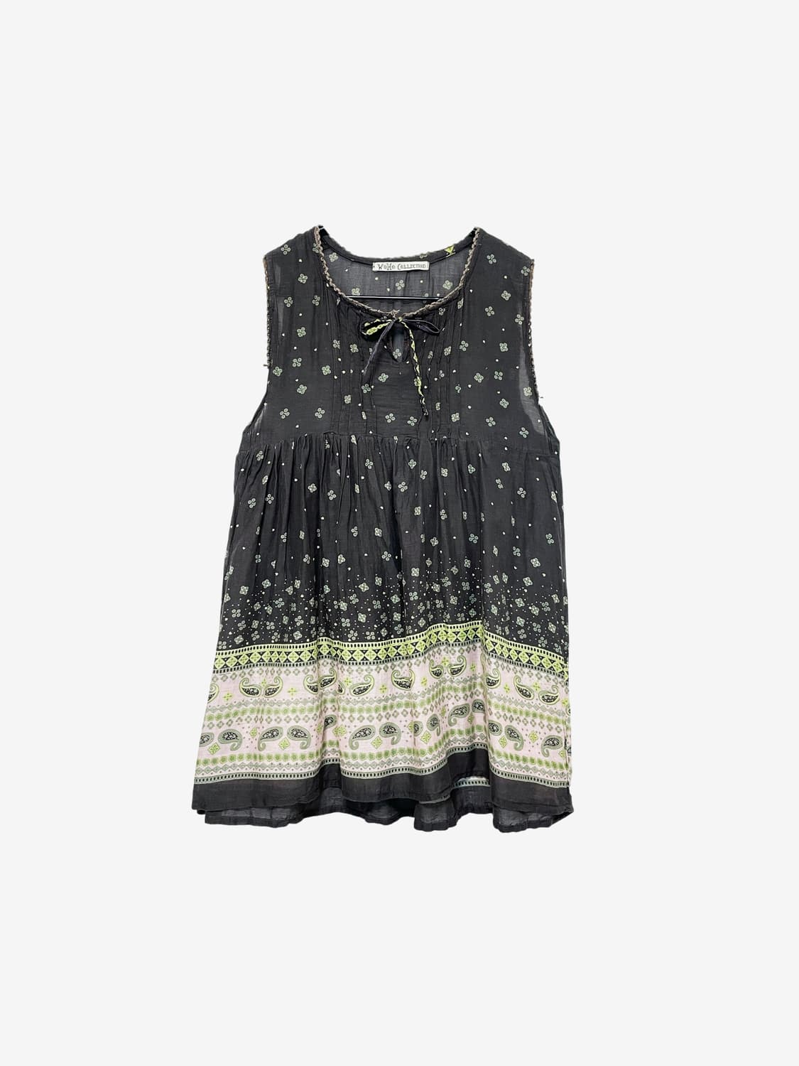 Ethnic Print Sleeveless Blouse  상품이미지5