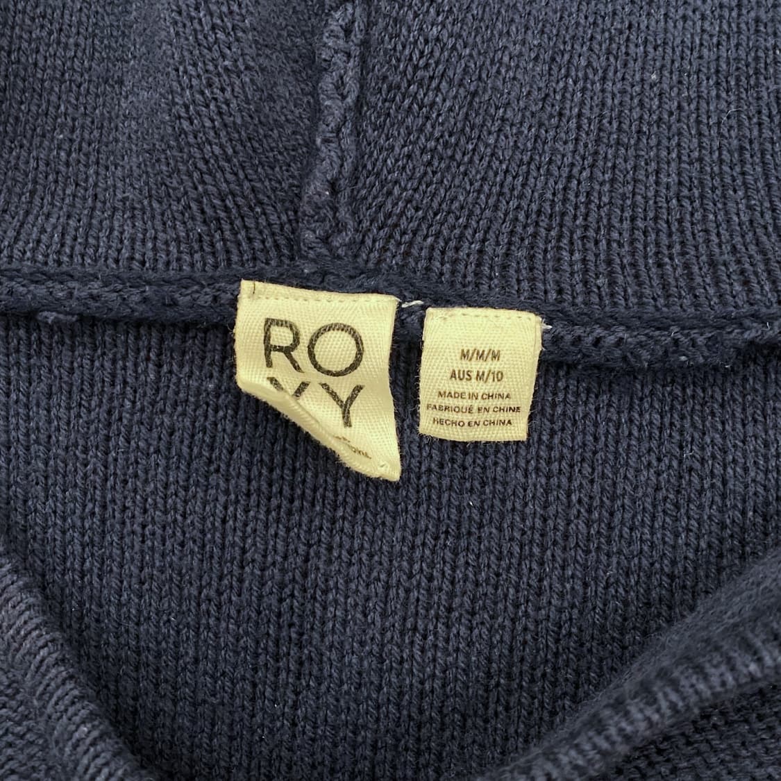 Navy Side Detail Loose-Fit Knit Hood Top 상품이미지7