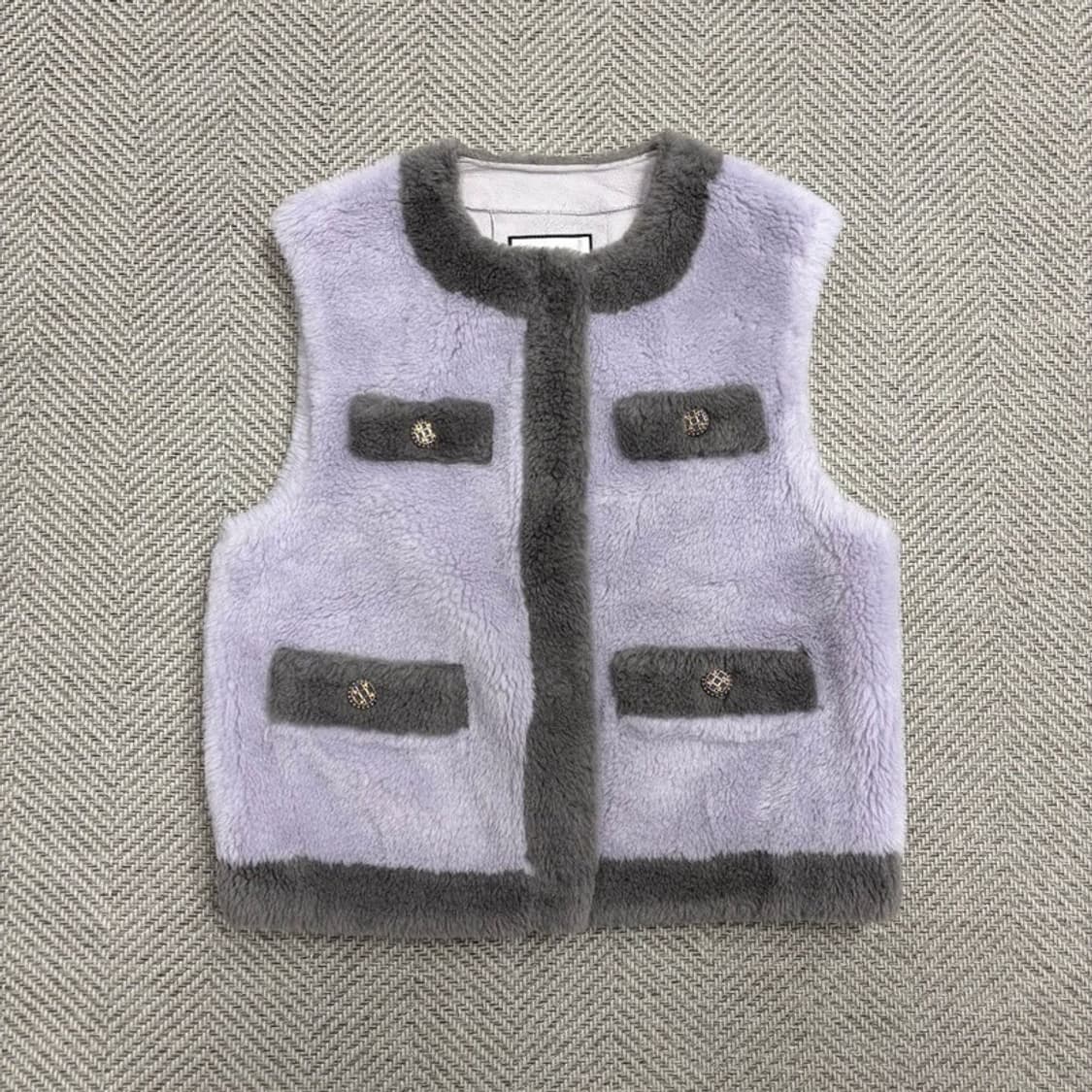 칼라거펠트 퍼 베스트 v1572 상품이미지1