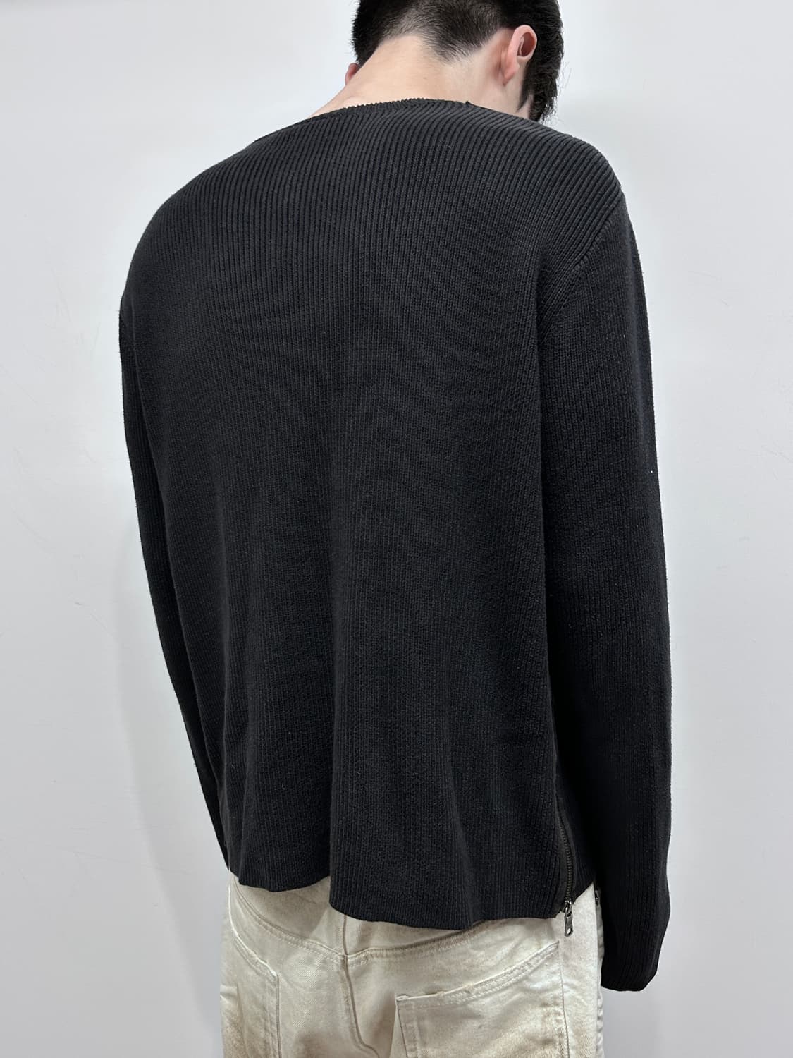 아르마니 롱 지퍼 그런지 니트 상품이미지4