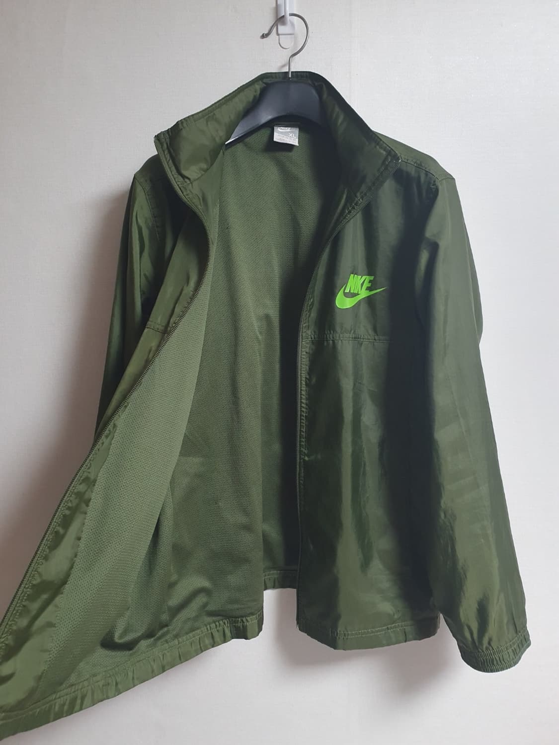 나이키 카키 히든 후드 바람막이 자켓 XL 메쉬안감 상품이미지4