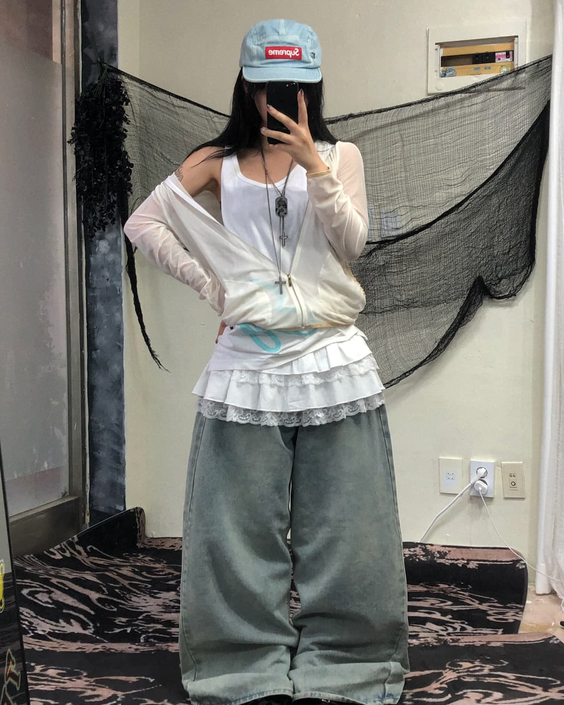 슈프림 데님 워싱 볼캡 상품이미지3