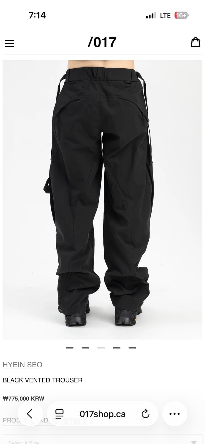 혜인서 24fw black vented trouser 상품이미지4