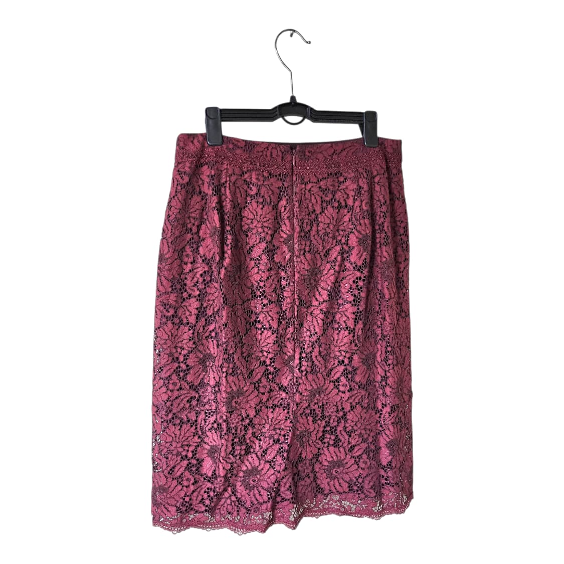 쉬즈미스 레이스 버건디 H라인 미디 스커트 66 | 상태A 상품이미지8