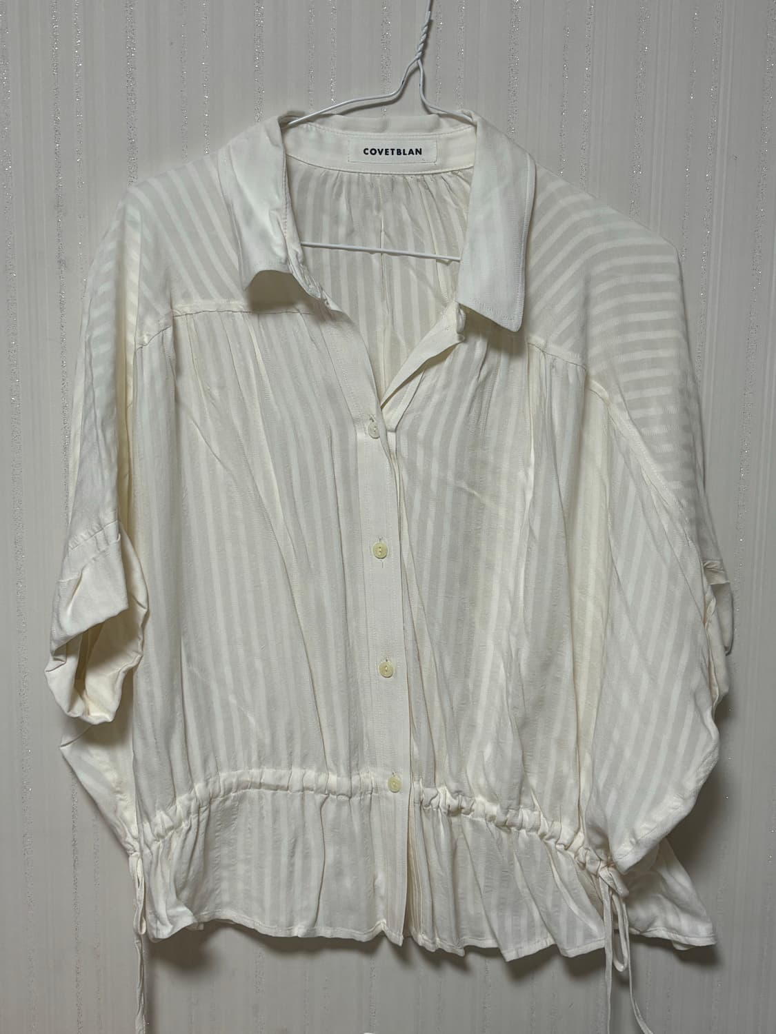 코벳블랑 밑단 스트링 셔츠 블라우스 상품이미지2