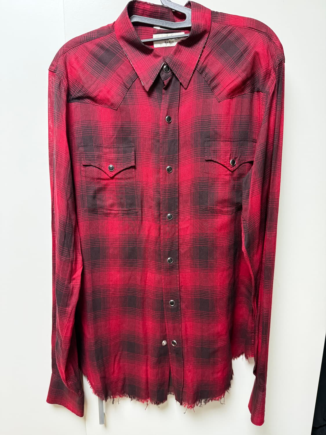 에디슬리먼 시절 생로랑 체크 셔츠 상품이미지1