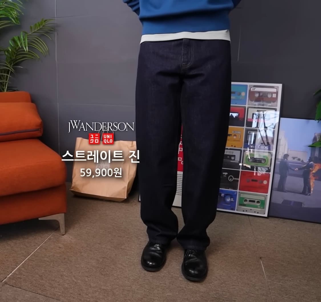 [새상품]유니클로 jwa 콜라보 스트레이트진 32 size 상품이미지1