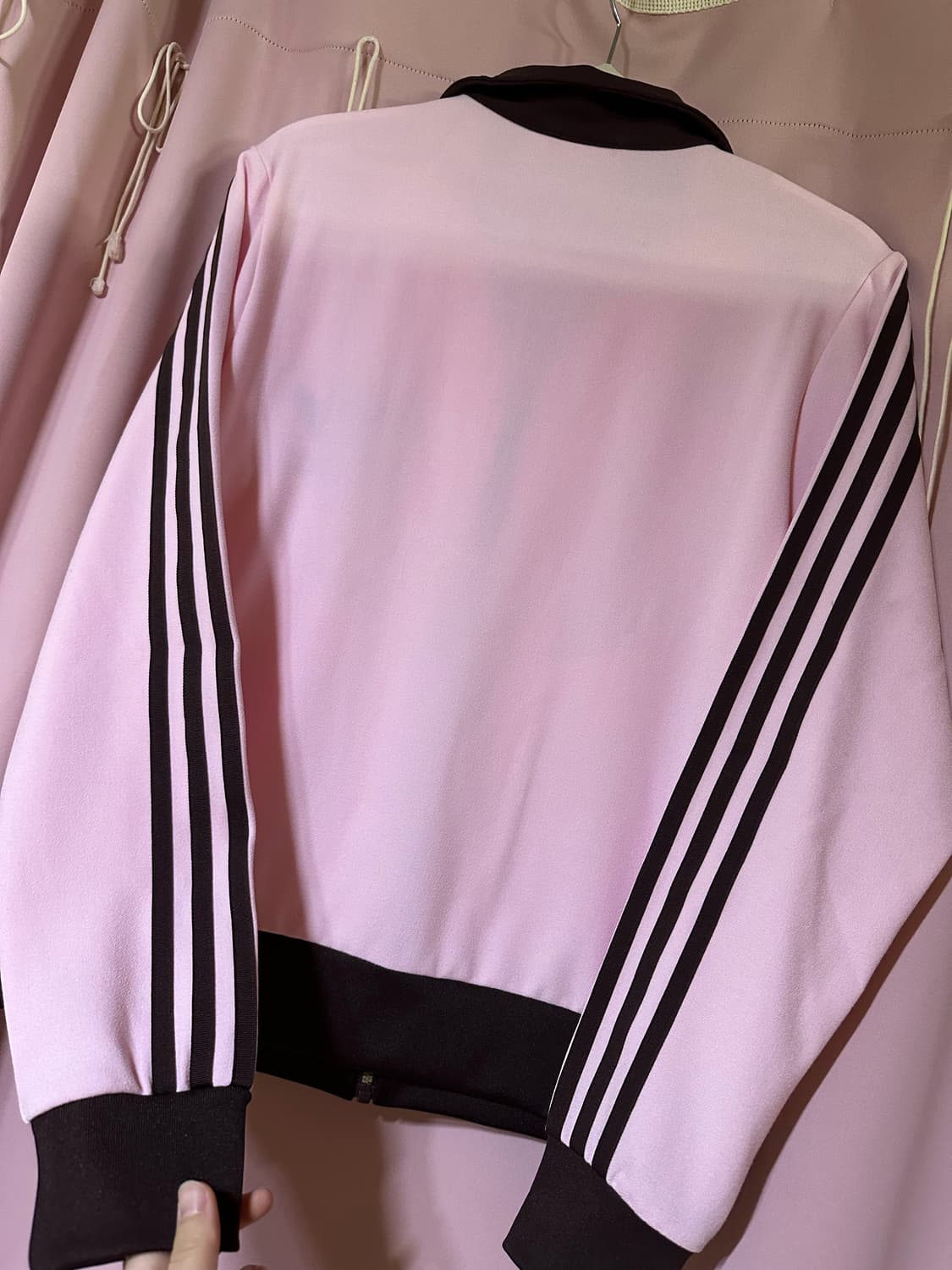 아디다스져지 아디다스 핑크 브라운 파이어버드 불꽃져지 트랙탑 집업 대장 상품이미지3