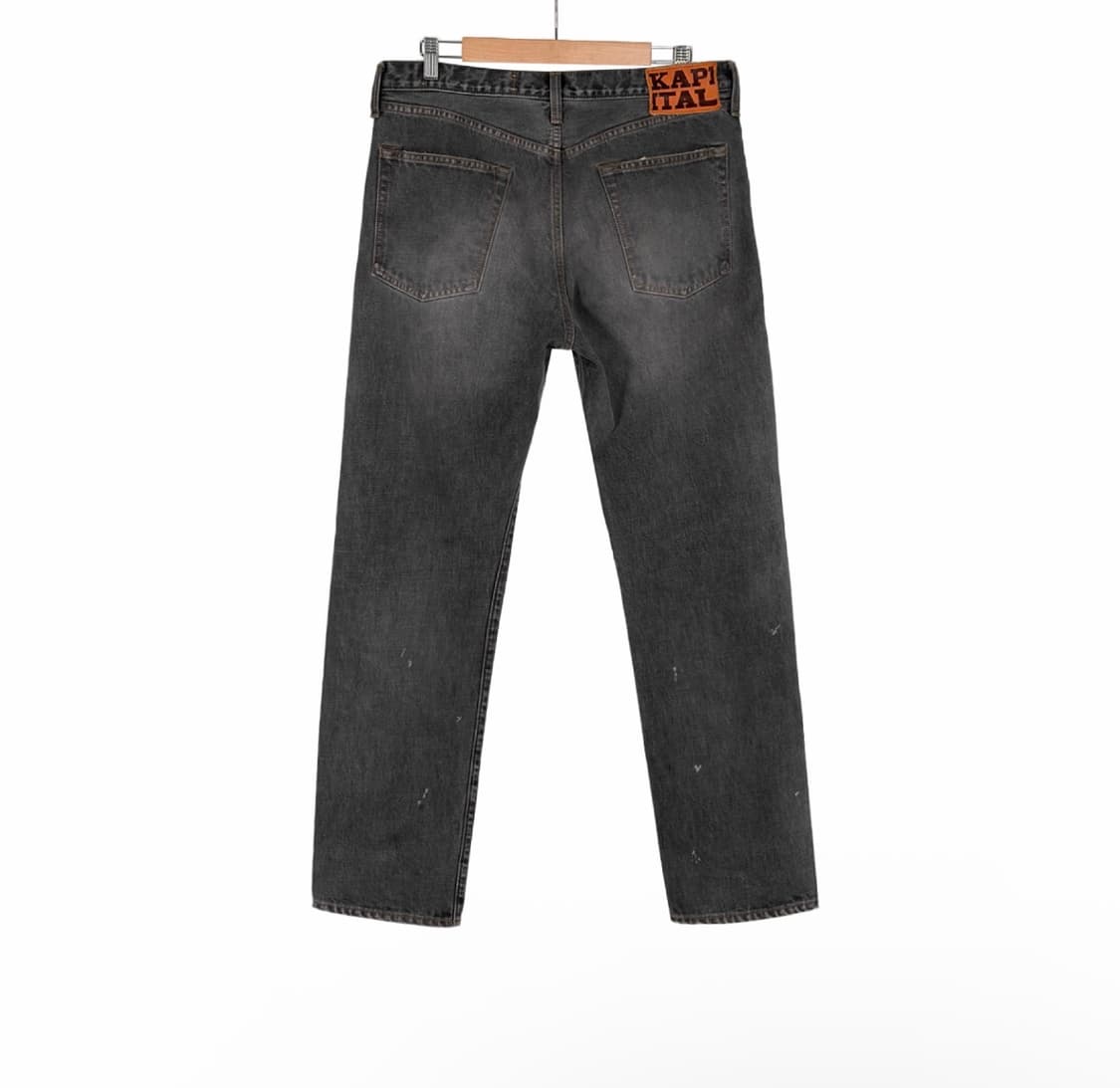 [32] 캐피탈 남성 몽키 시스코 14oz 5p 데님 팬츠 흑청 그레이 상품이미지2
