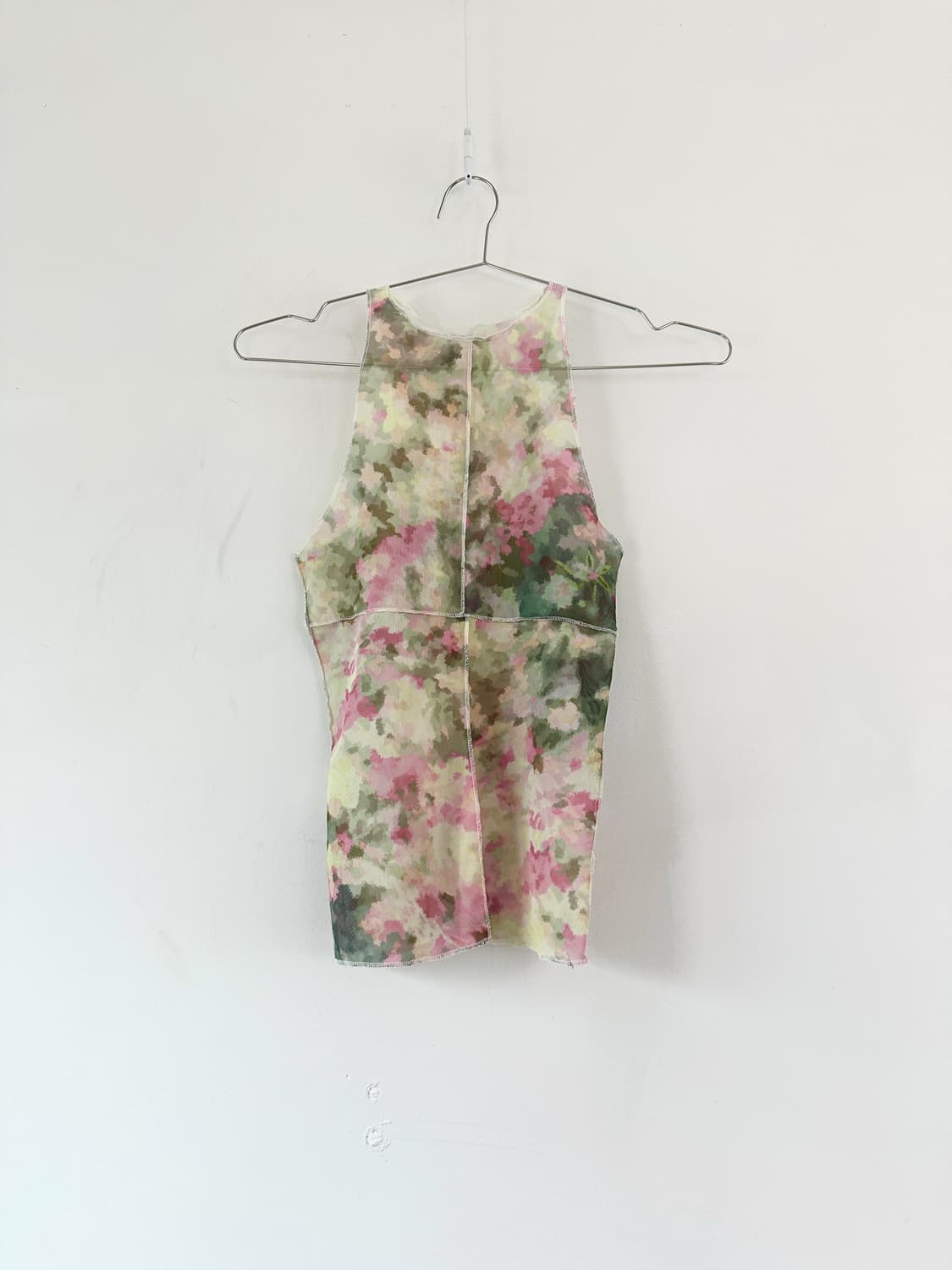 Aurora sheer halter sleeveless / green 상품이미지1