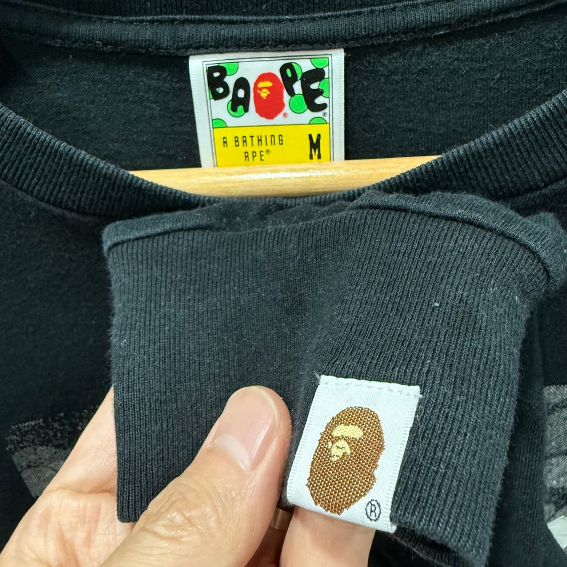 M BAPE 베이프 ABC닷 리플렉티브 컬리지 롱슬리브 긴팔 티셔츠 상품이미지6
