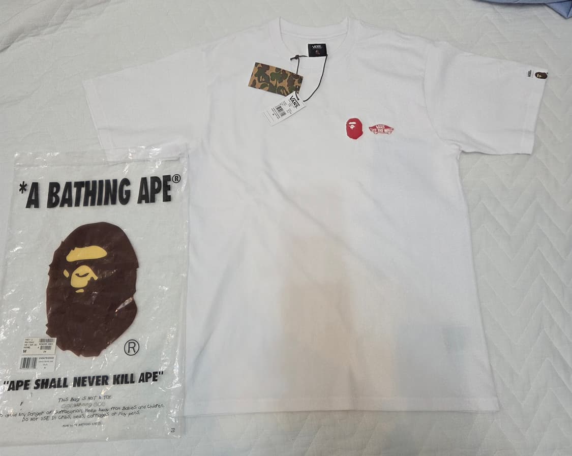 [새상품] 베이프X반스 콜라보 티셔츠M 상품이미지1