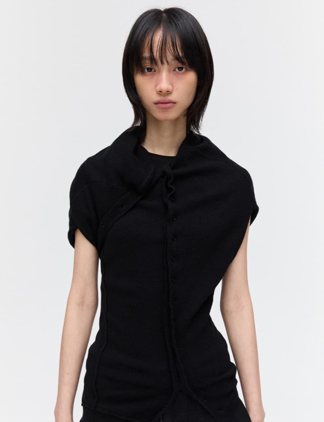 [플리즈프로젝트]버튼슬리브브이넥니트 상품이미지5