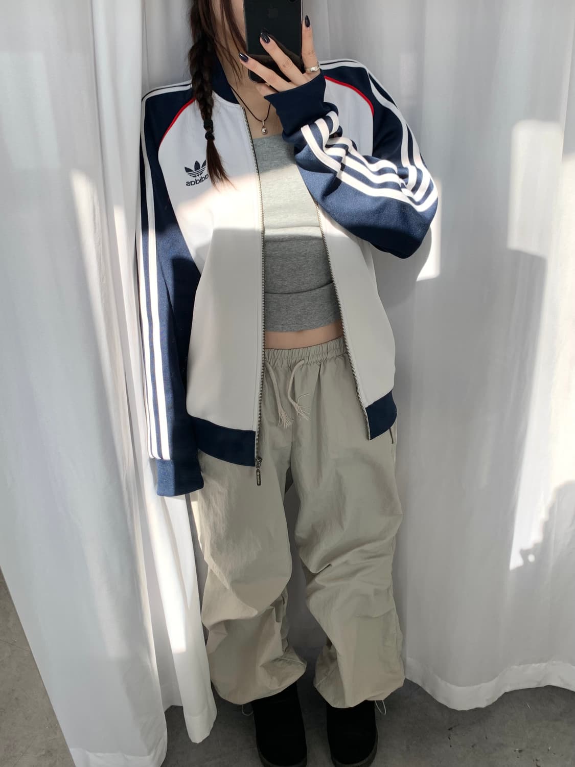 Adidas 아디다스 슈퍼스타 화이트 네이비 유넥 져지 상품이미지3