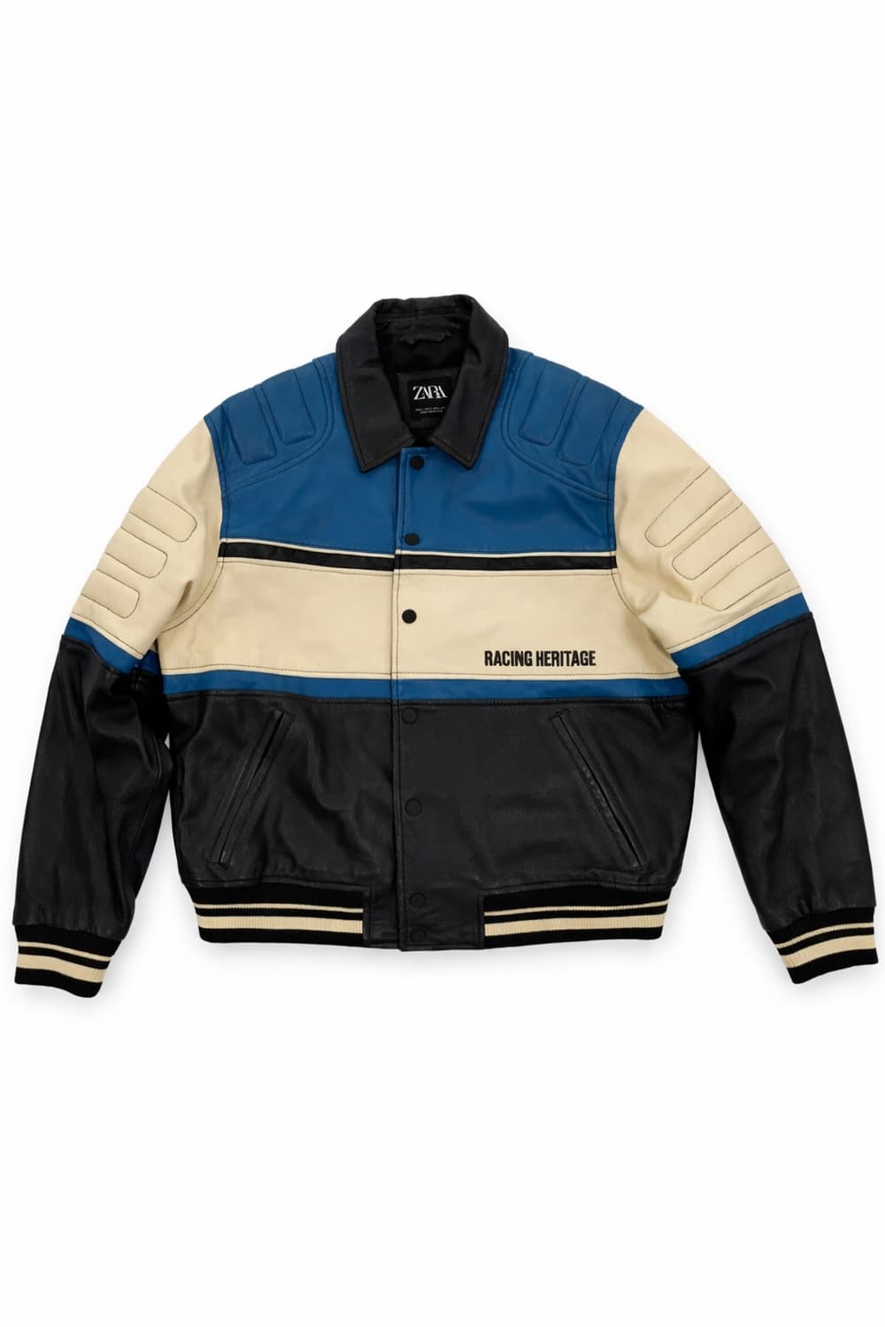 자라 리얼레더 레이싱 자켓 상품이미지1